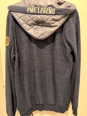 PME Legend Men's Zip-Up Hooded Sweater Jacket in Charcoal Gray
